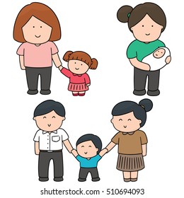 vector set of family