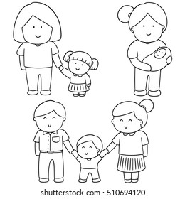 vector set of family