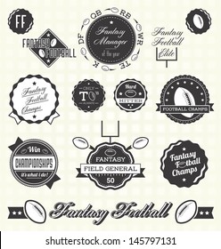 Vector Set: Fantasy Football Manager Labels