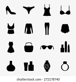 Vector set. Fashion icons.