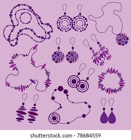 Vector set of fashion jewelry (from  my big vector "Fashion collection")