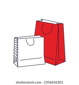 Vector set fashion sale bags to shopping in the market
