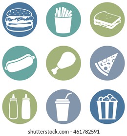 Vector Set of Fast Food Icons