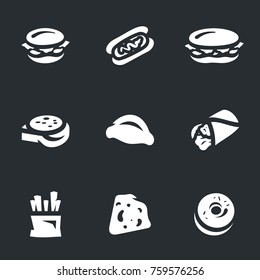Vector Set of Fast Food Icons.