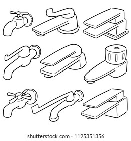 vector set of faucet