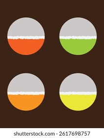 A vector set features abstract geometric shapes as design elements