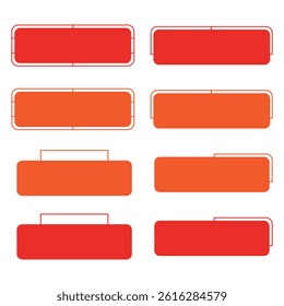 A vector set features a red arrow design as a simple web illustration element for business sale,