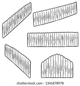 vector set of fence