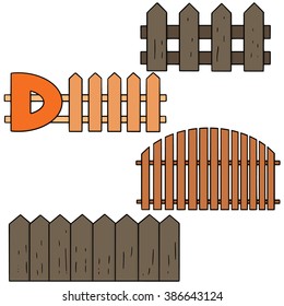 vector set of fence