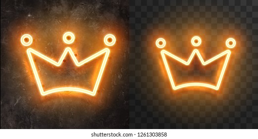 vector set of figure shaped neon lamps against a dark wall background