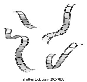 vector set of film strip