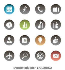Vector set of finance icons.