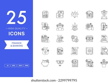 Vector set of Finance icons