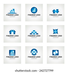 Vector set of Finence Business logo icons - Vector Illustration 