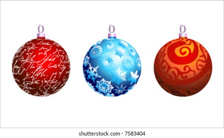 Vector set of fir balls