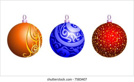 Vector set of fir balls