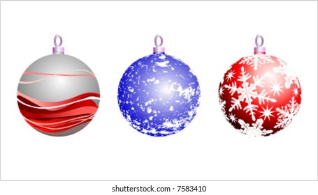 Vector set of fir balls