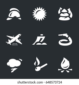 Vector Set of Fire service Icons.