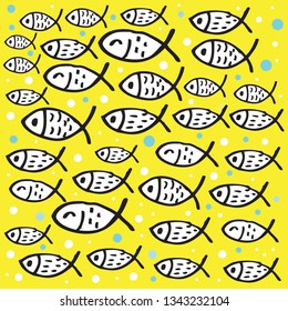Vector set of fish and underwater animal,Cute fish,cute fish wallpaper,Kids background