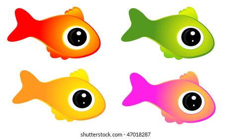  A vector set of fishes