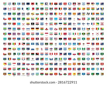 Vector set flags of the world