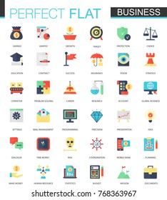 Vector set of flat Business icons