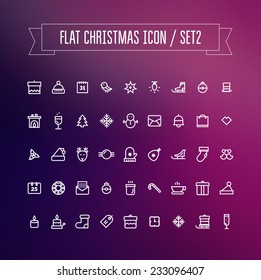 Vector Set of flat Christmas icons
