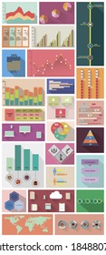 Vector set of flat infographic elements
