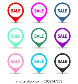 Vector set of flat online sale promotional tag trendy illustration 