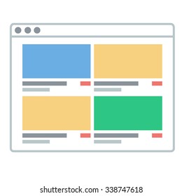 Vector set of flat website templates
