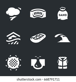 Vector Set of Flood Icons.