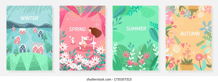 Vector legt floralen Hintergrund, Natur Hintergrund, Banner, Abdeckung, Vorlagen, Poster.
