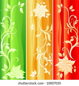 vector set of floral backgrounds