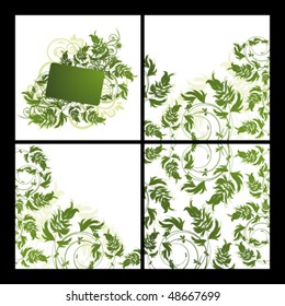 Vector Set floral backgrounds
