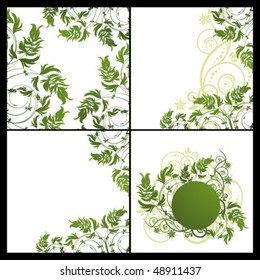 Vector Set of floral backgrounds