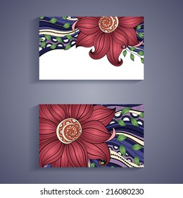 Vector Set of Floral Banners. Place for text