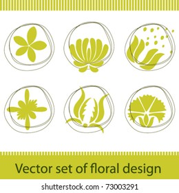 vector set of floral design