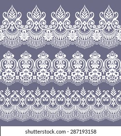 Vector set of floral elements. Seamless pattern for frames and borders. Used pattern brushes included.