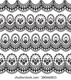 Vector Set Floral Elements Seamless Pattern Stock Vector (Royalty Free ...