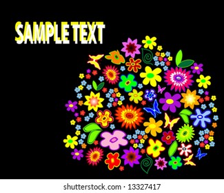 Vector Set of the floral elements (See raster version  Also In My Portfolio)