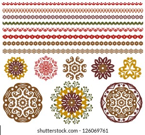 vector set of floral pattern