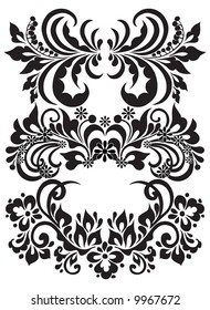 vector set of floral patterns
