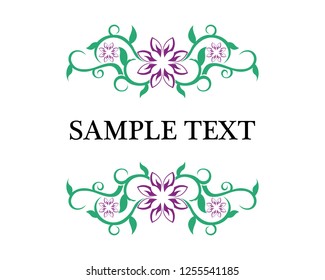 Vector - Vector set of floral patterns on a white background

