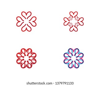 Vector - Vector set of floral patterns on a white background