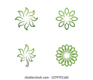 Vector - Vector set of floral patterns on a white background