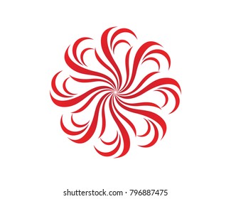 Vector set of floral patterns on a white background
