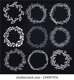 vector set of floral wreathes