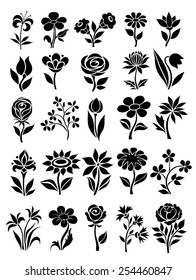 vector set of flower icons