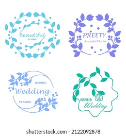 Vector set of flowers in various beautiful concepts.
