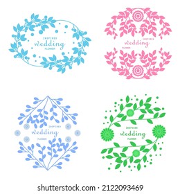Vector set of flowers in various beautiful concepts.
